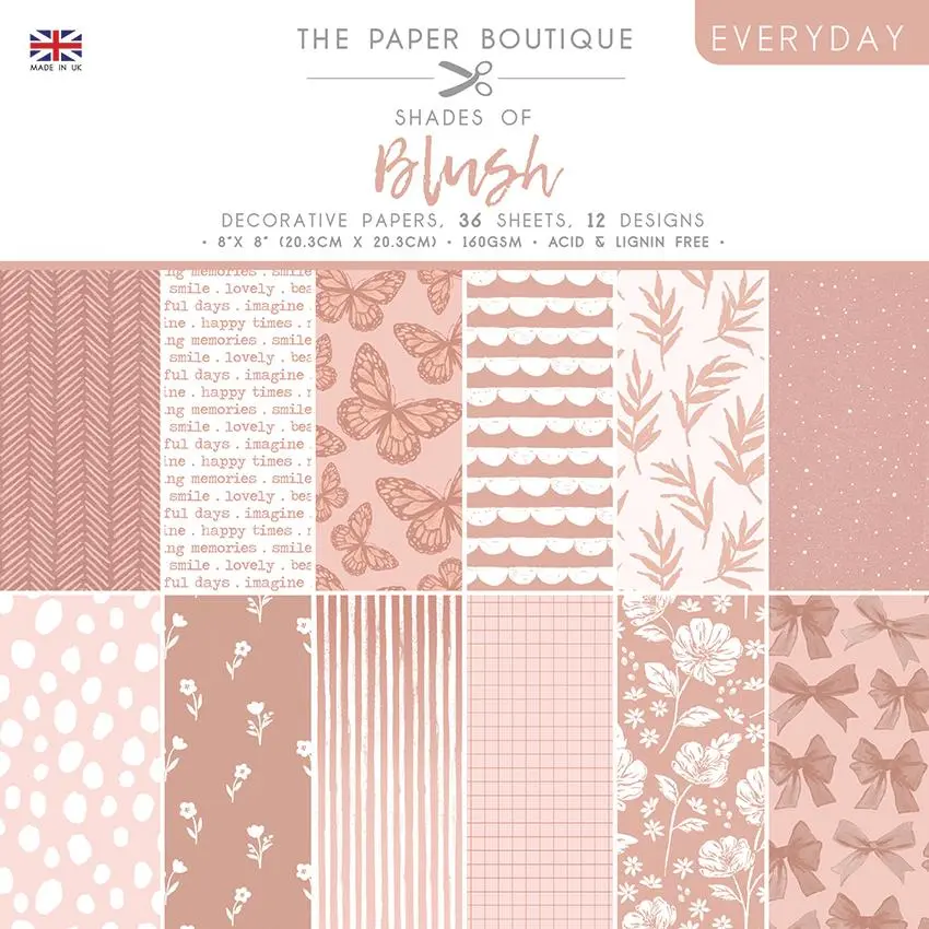 The Paper Boutique Everyday - Shades Of - Blush 8 In X 8 In Pad 1