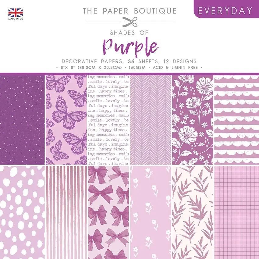 The Paper Boutique Everyday - Shades Of - Purple 8 In X 8 In Pad 1