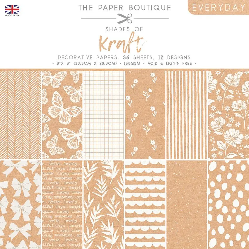 The Paper Boutique Everyday - Shades Of - Kraft 8 In X 8 In Pad 1