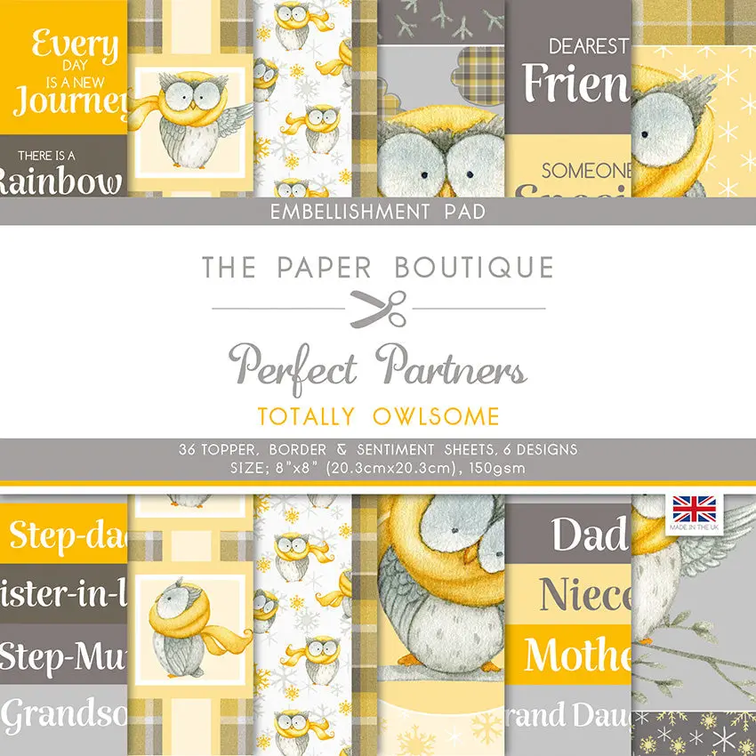The Paper Boutique Perfect Partners Totally Owlsome 8 In X 8 In Embellishments 1