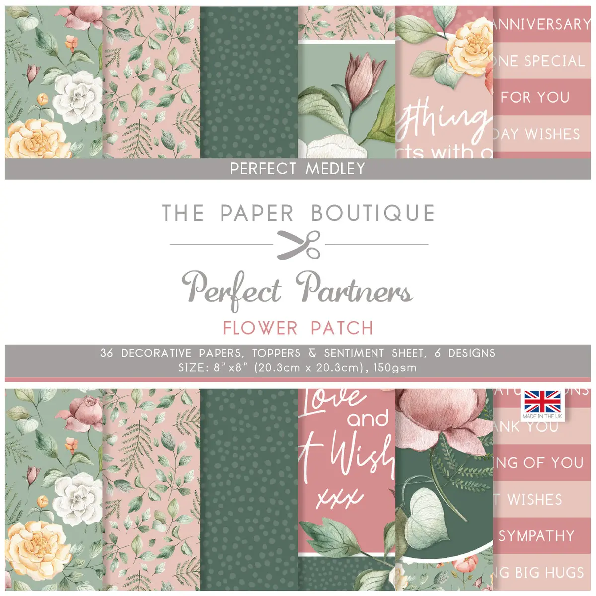 The Paper Boutique Perfect Partners Flower Patch 8 In X 8 In Medley 1