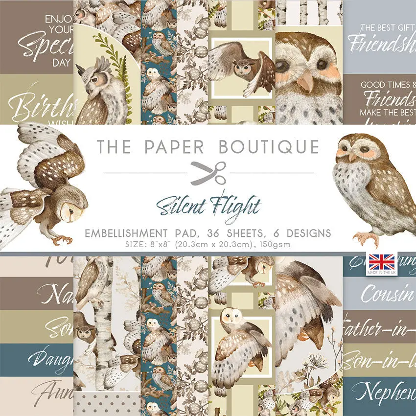 The Paper Boutique Silent Flight 8X8 Embellishments Pad 1
