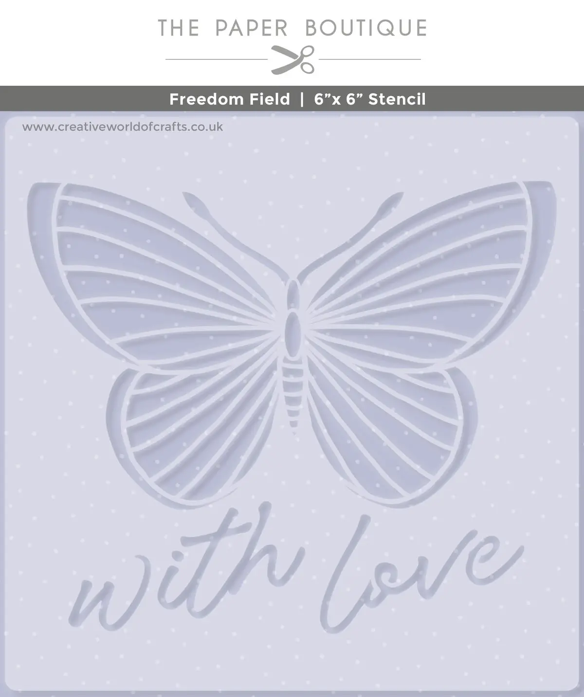 The Paper Boutique Freedom Field 6 In X 6 In Stencil 1