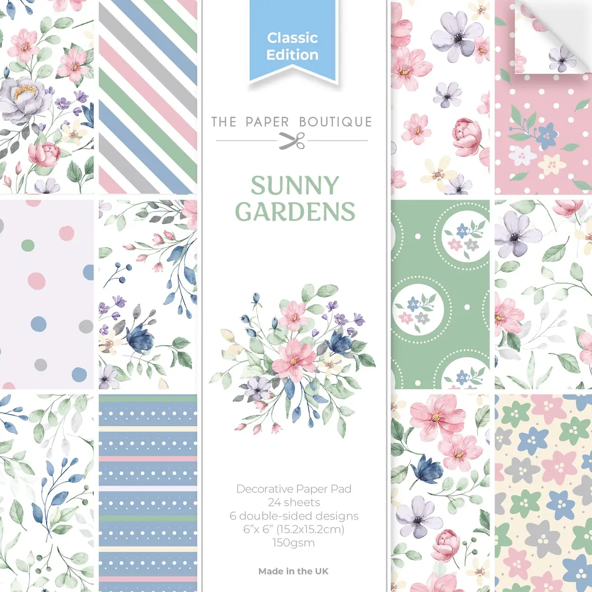 The Paper Boutique Sunny Gardens 6 In X 6 In Decorative Paper Pad 1