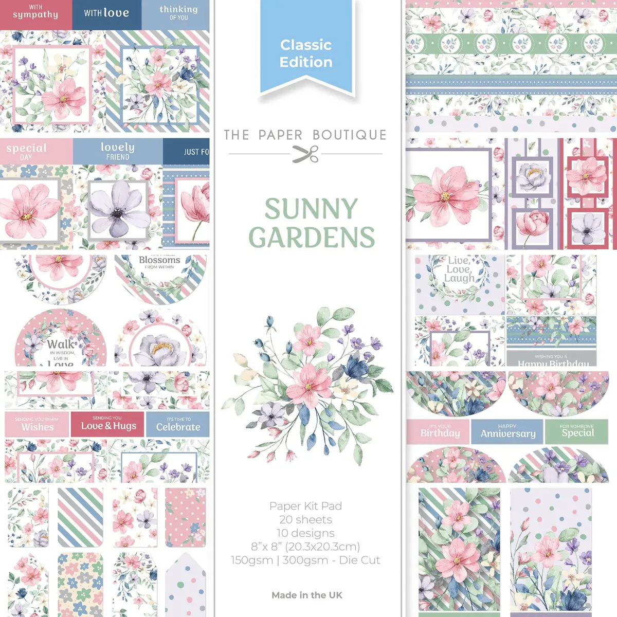 The Paper Boutique Sunny Gardens 8 In X 8 In Paper Kit Pad 1