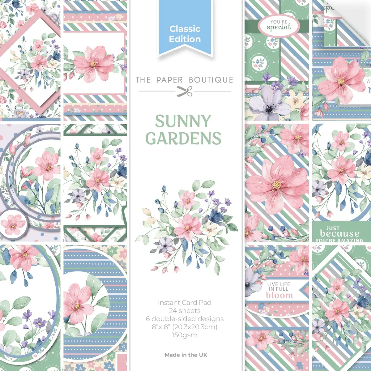 The Paper Boutique Sunny Gardens 8 In X 8 In Instant Card Pad 1