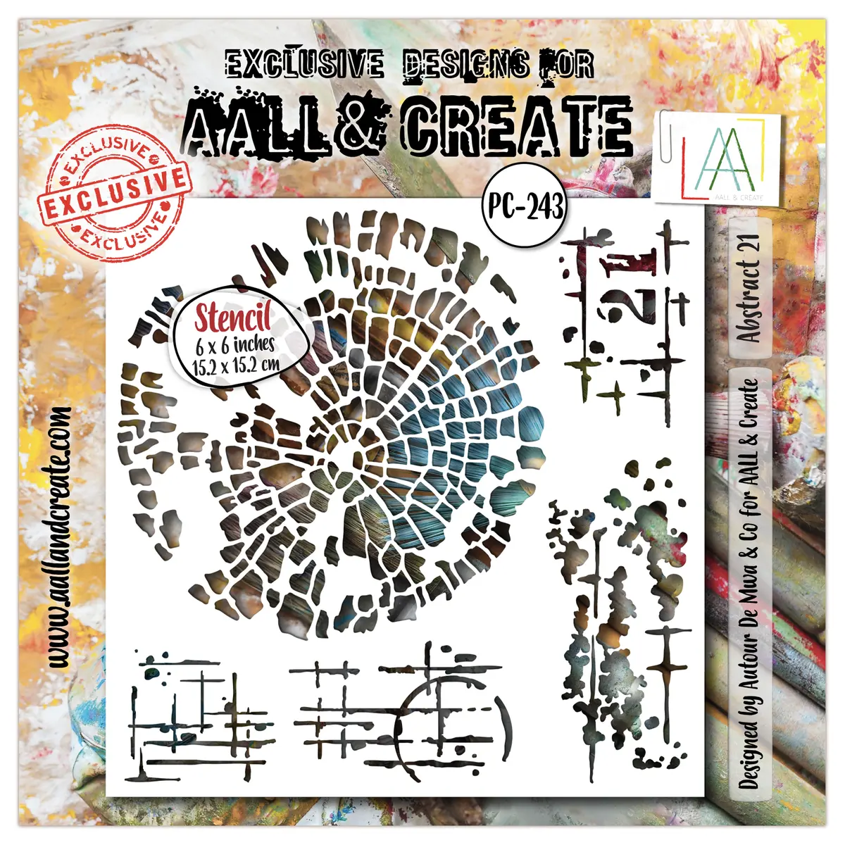 Aall And Create - 6"X6" Stencil - Abstract 21 1