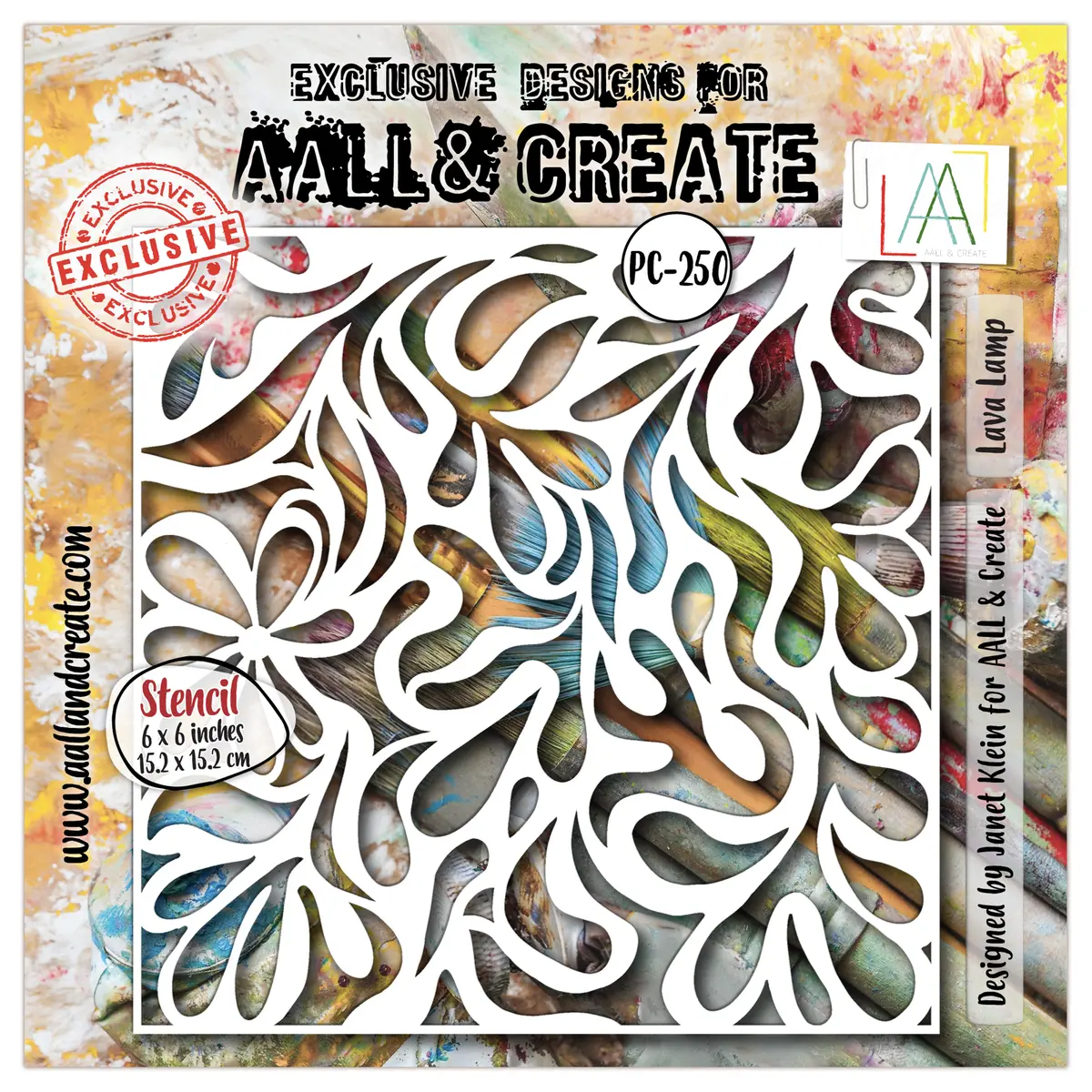 Aall And Create - 6" X 6" Stencil - Lava Lamp 1