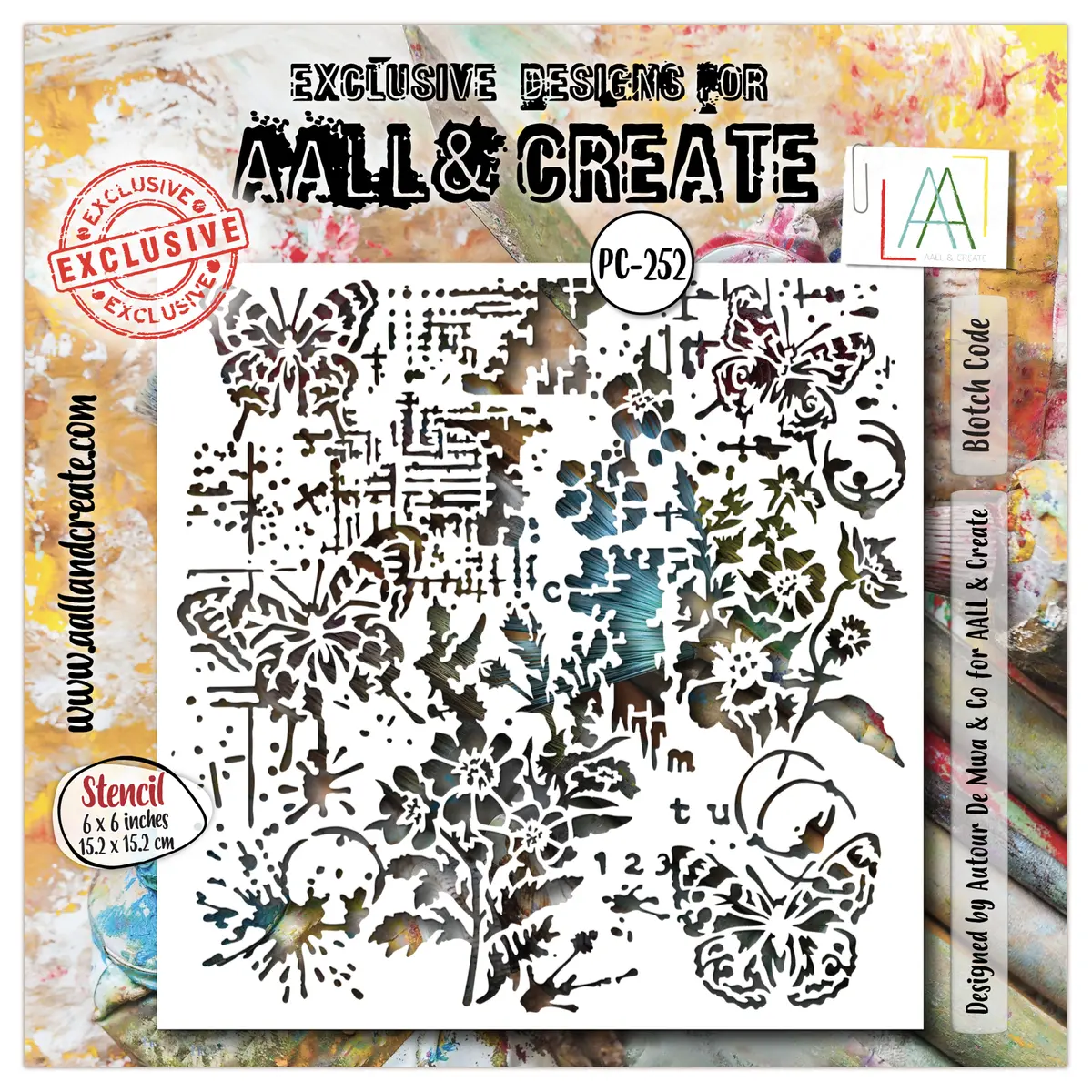Aall And Create - 6"X6" Stencil - Blotch Code 1