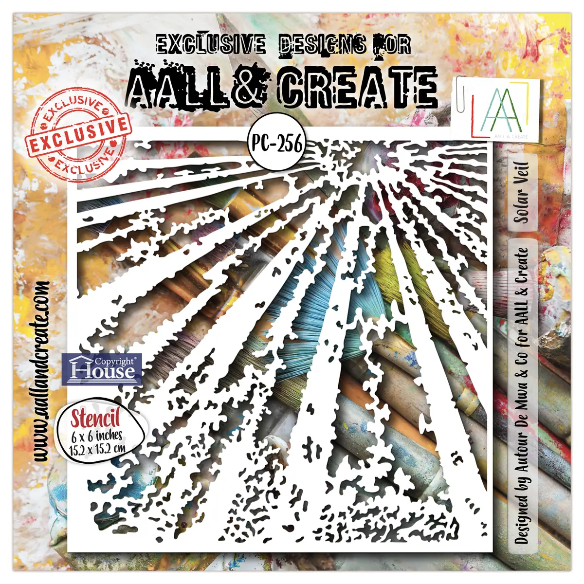 Aall And Create - 6"X6" Stencil - Solar Veil 1