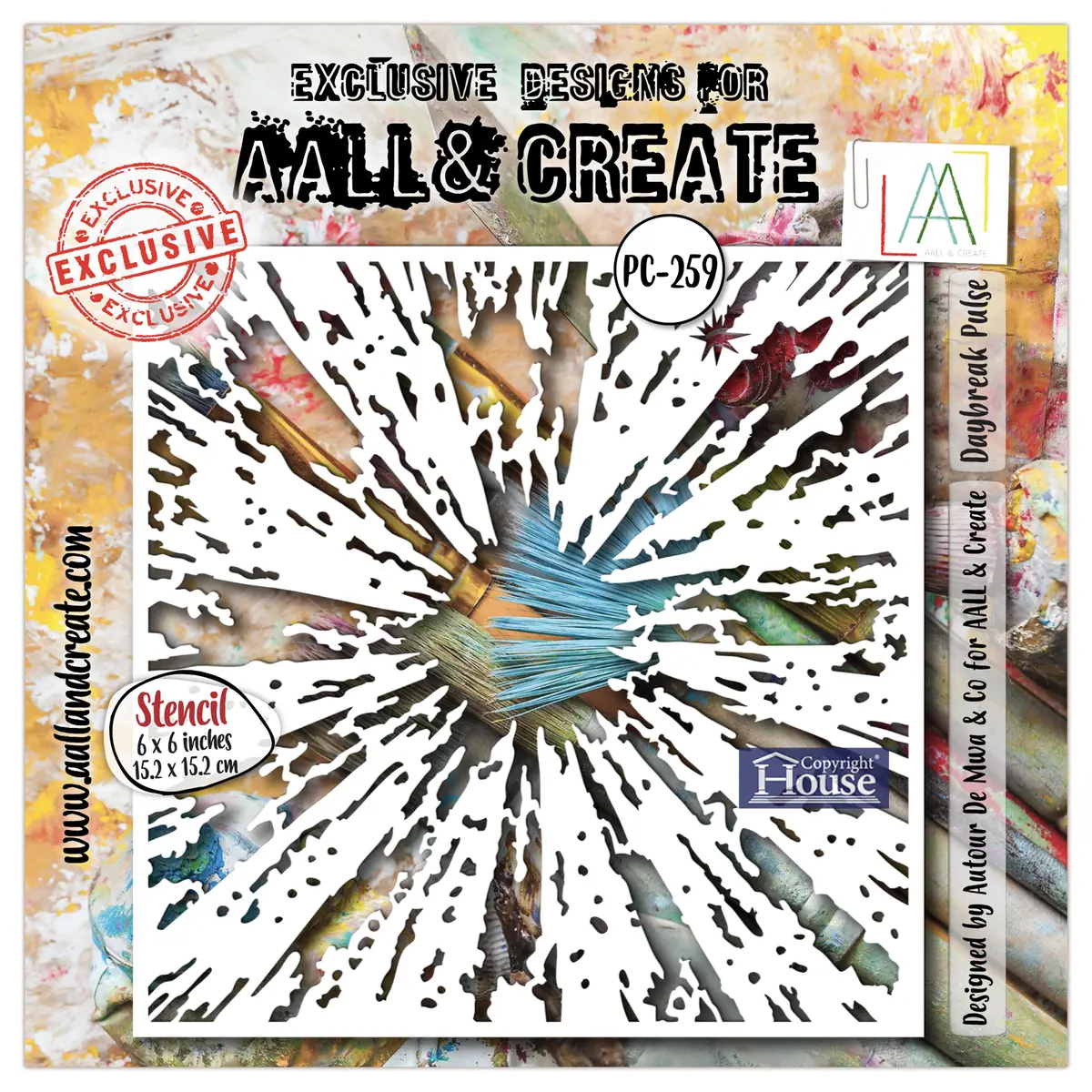 Aall And Create - 6"X6" Stencil - Daybreak Pulse 1
