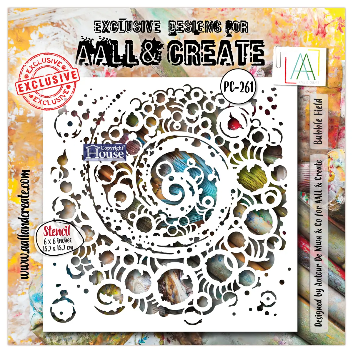 Aall And Create - 6X6 Stencil - Bubble Field 1