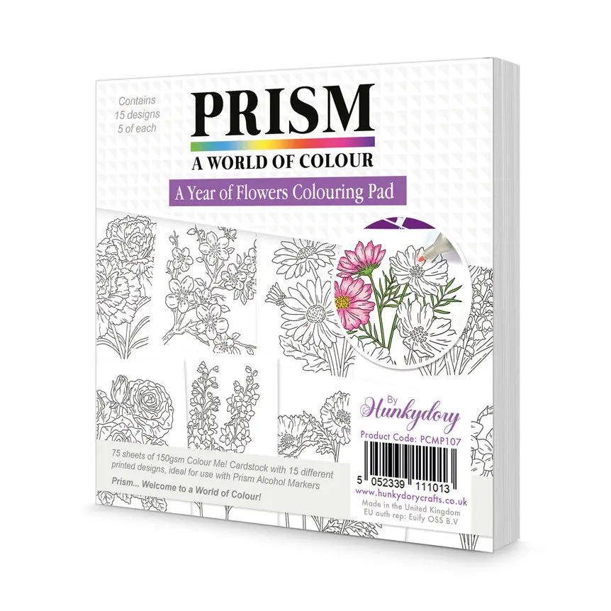 Prism Colouring Pad Of Flowers 1