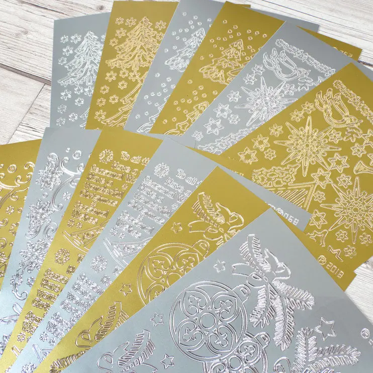 Peel Off Stickers - Set 4 - Christmas Outlines 1