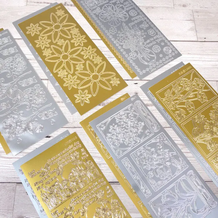 Peel Offs - Set 5 - Floral Outlines 1
