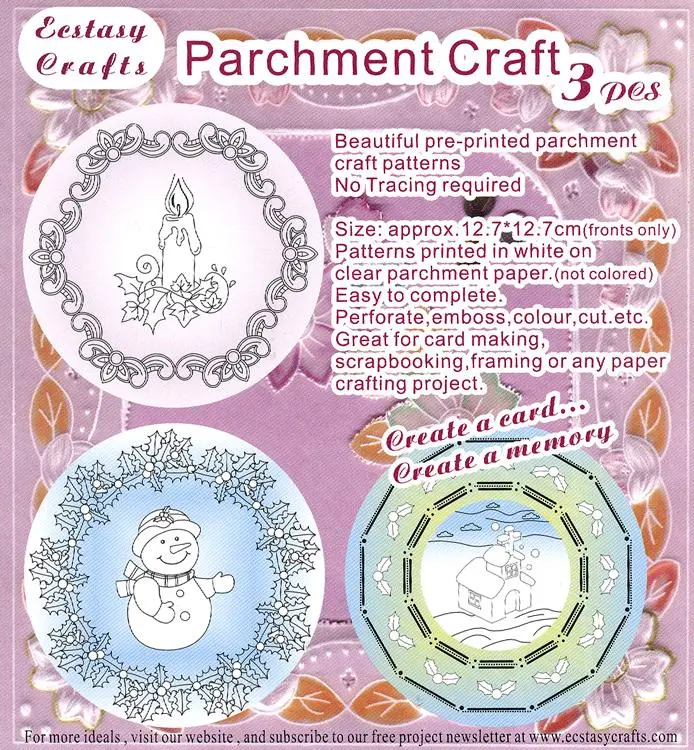 3 Parchment Patterns -Christmas 1