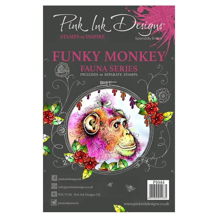 Pink Ink Designs Clear Stamp Cheeky Monkey 1