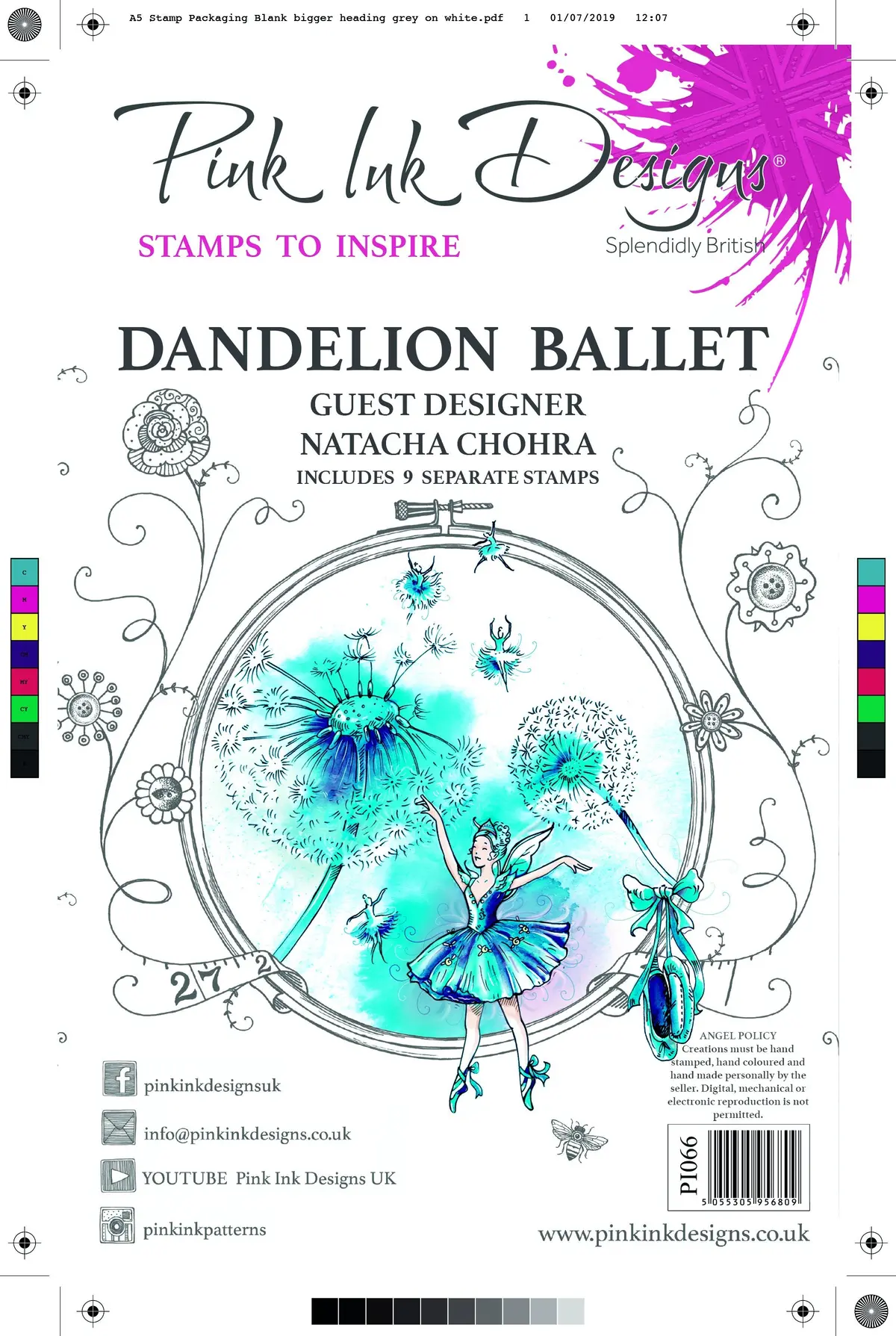Dandelion Ballet A5 Clear Stamp Set 1