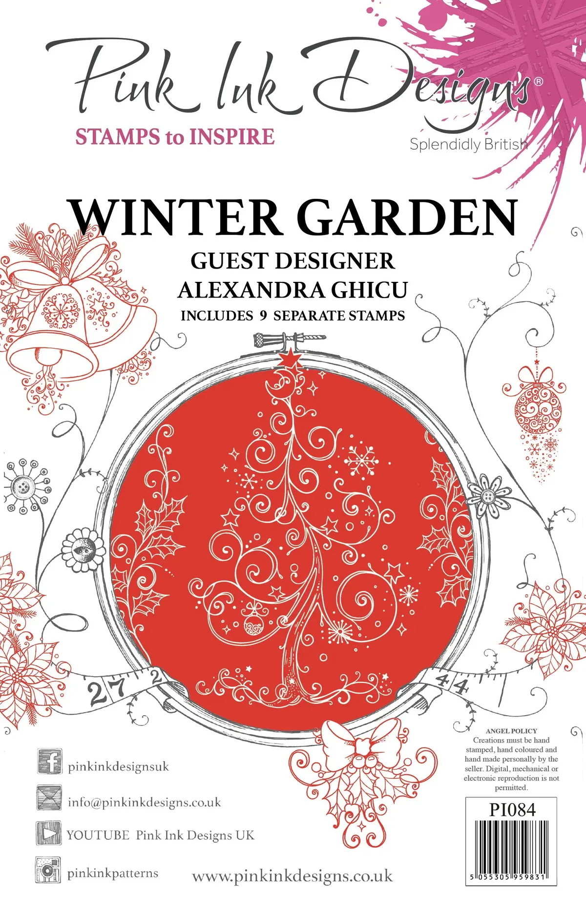 Winter Garden  A5 Clear Stamp Set 1
