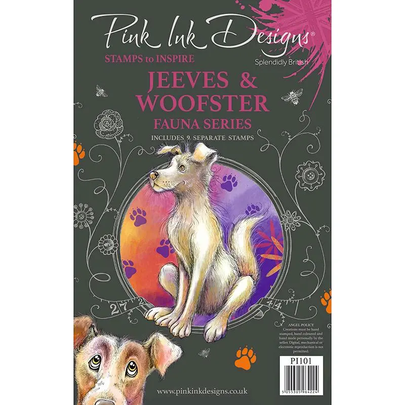Pink Ink Designs Jeeves & Woofster A5 Clear Stamp Set 1