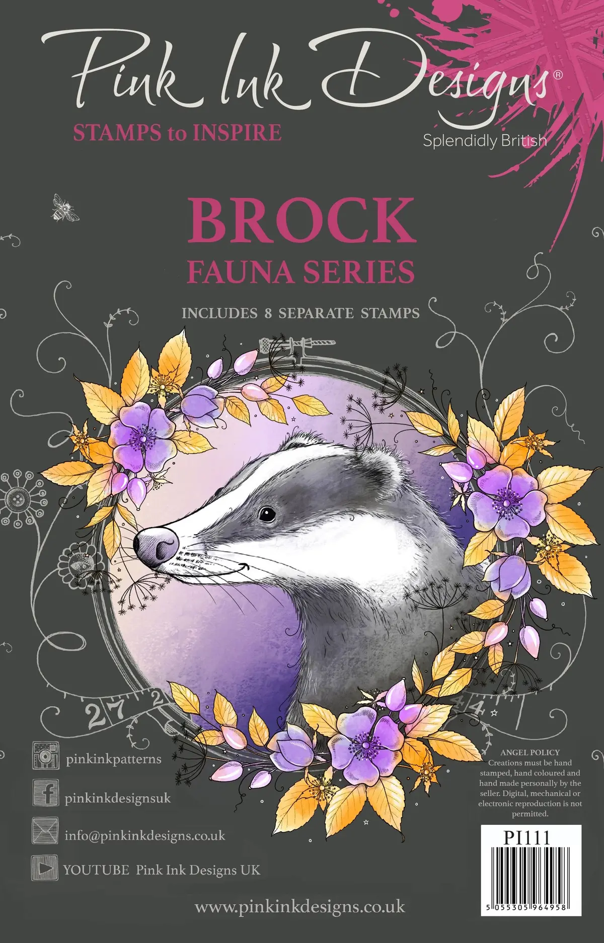 Pink Ink Designs Brock A5 Clear Stamp 1