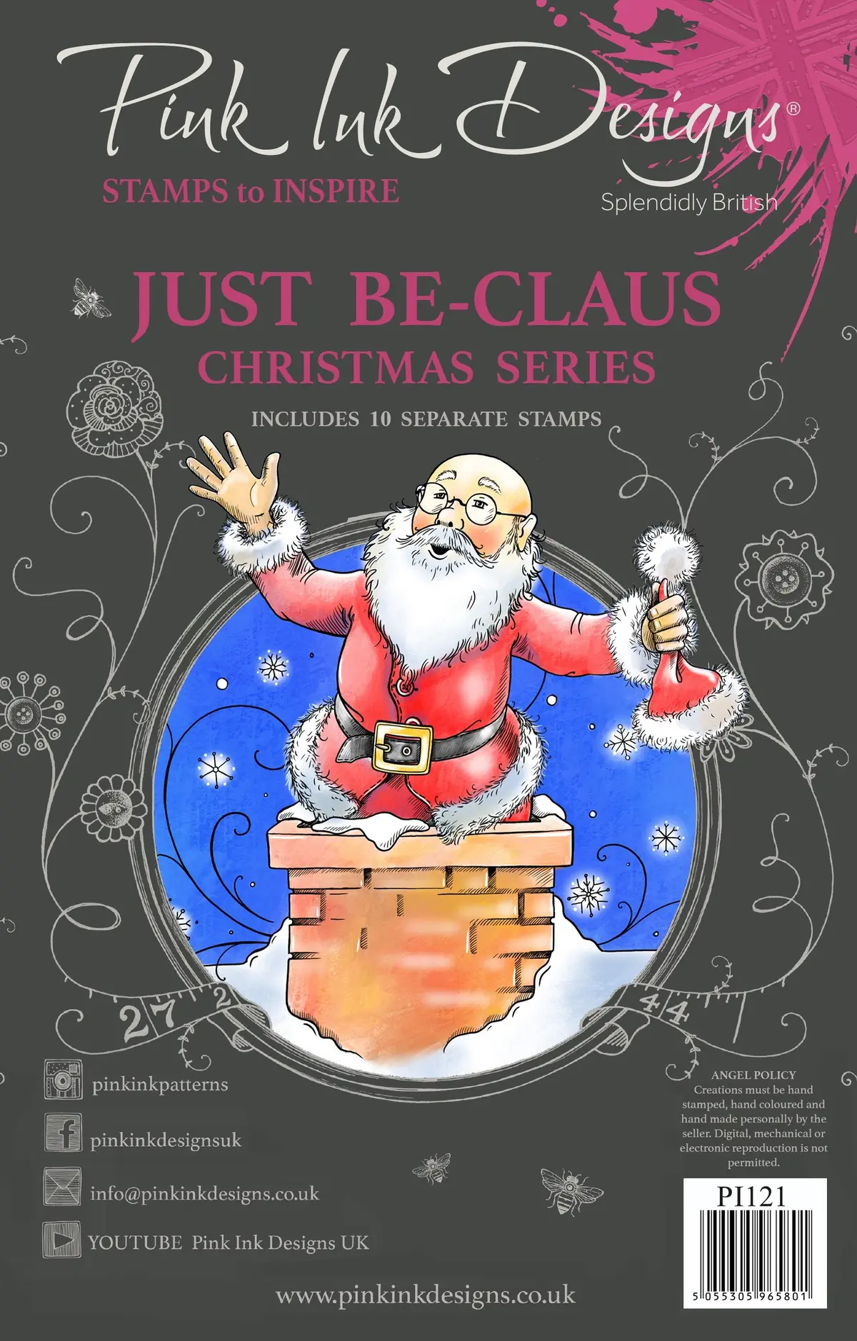 Pink Ink Designs Just Be-Claus A5 Clear Stamp 1