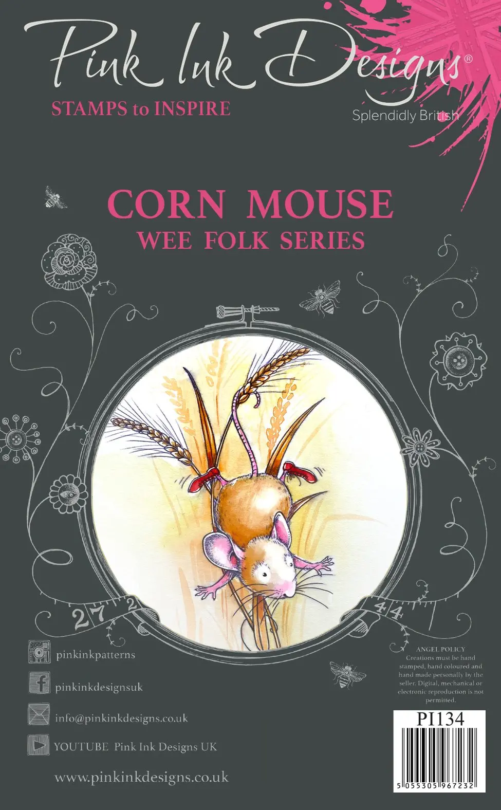 Pink Ink Designs Corn Mouse A7 Clear Stamp 1