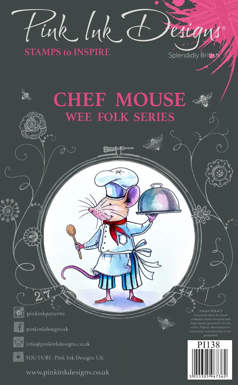 Pink Ink Designs Chef Mouse A7 Clear Stamp 1