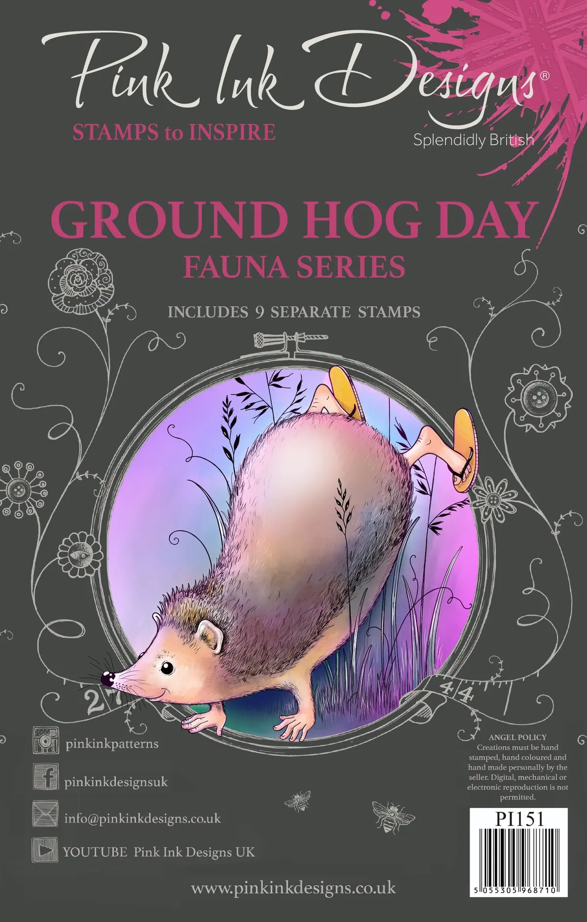 Pink Ink Designs Groundhog Day 6 In X 8 In Clear Stamp Set 1