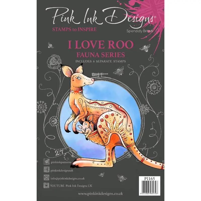 Pink Ink Designs I Love Roo 6 In X 8 In Clear Stamp Set 1