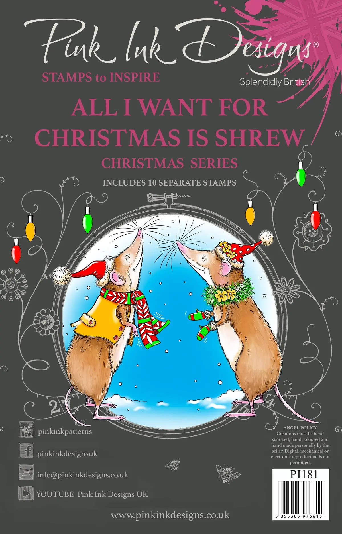 Pink Ink Designs All I Want For Christmas Is Shrew 6 In X 8 In Clear Stamp Set 1