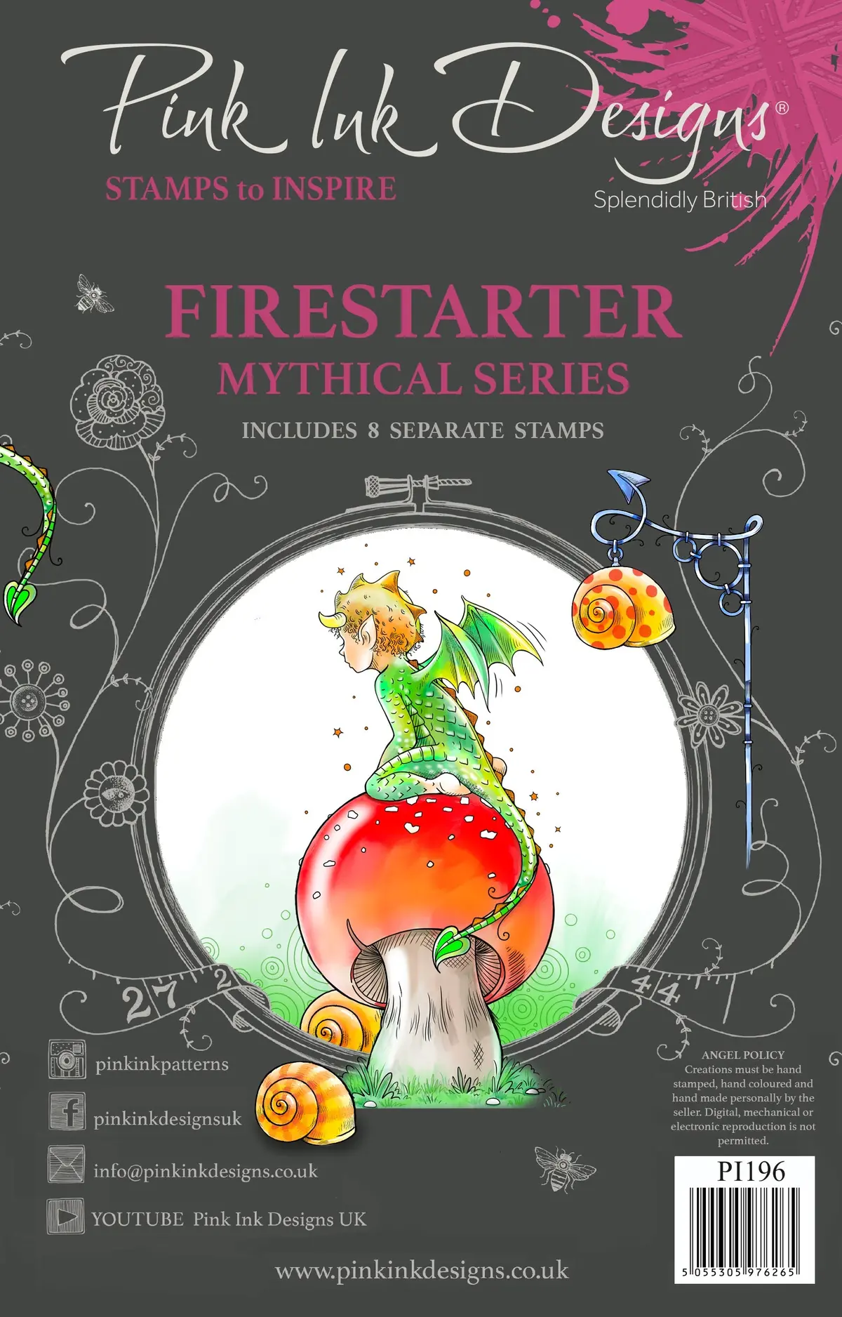 Pink Ink Designs Firestarter 6 In X 8 In Clear Stamp Set 1