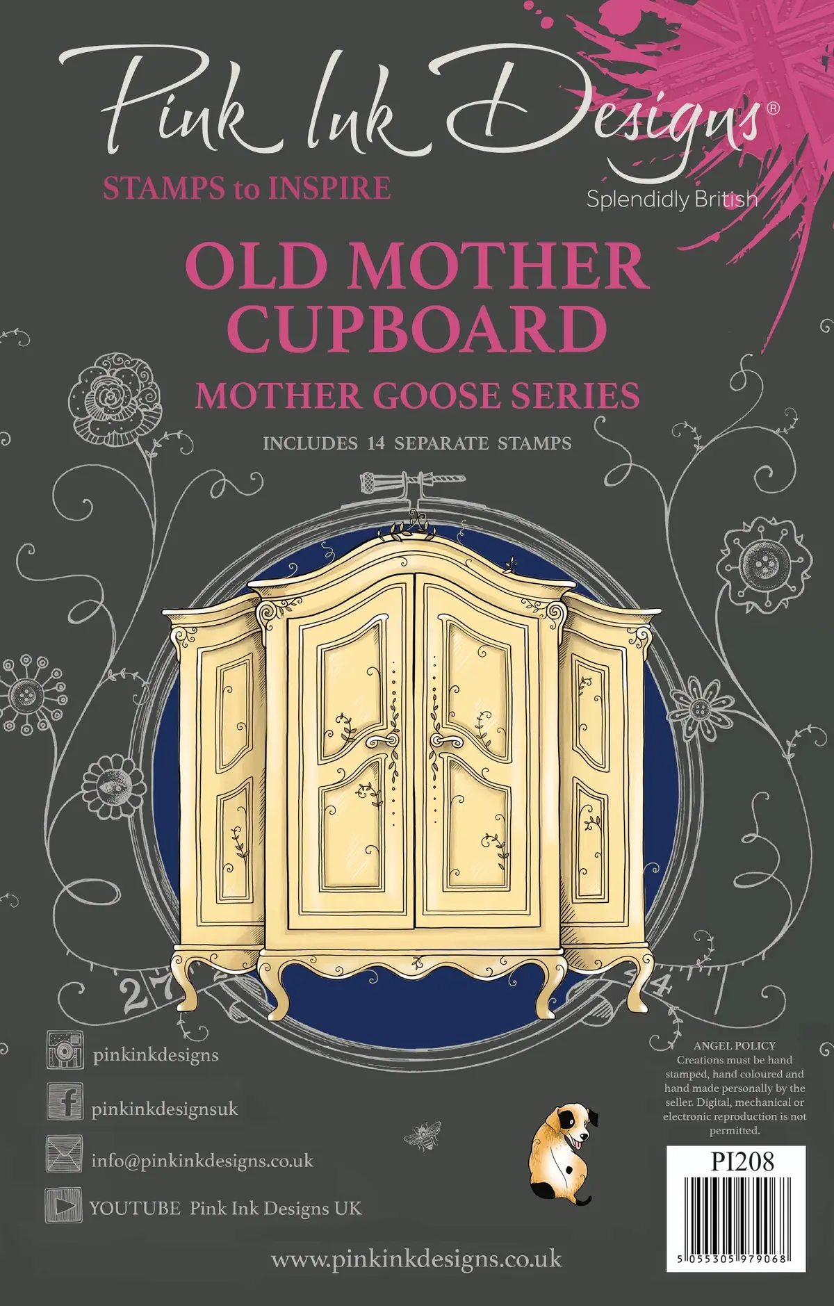 Pink Ink Designs Old Mother Cupboard 6 In X 8 In Clear Stamp Set 1
