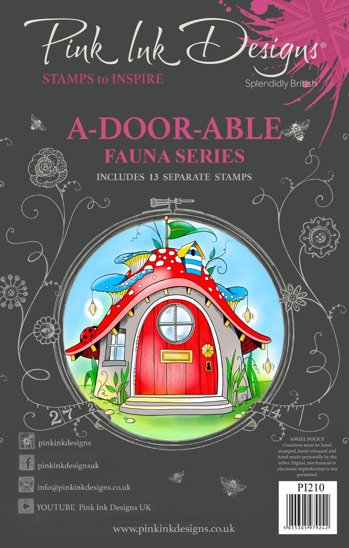 Pink Ink Designs A-Door-Able 6 In X 8 In Clear Stamp Set 1
