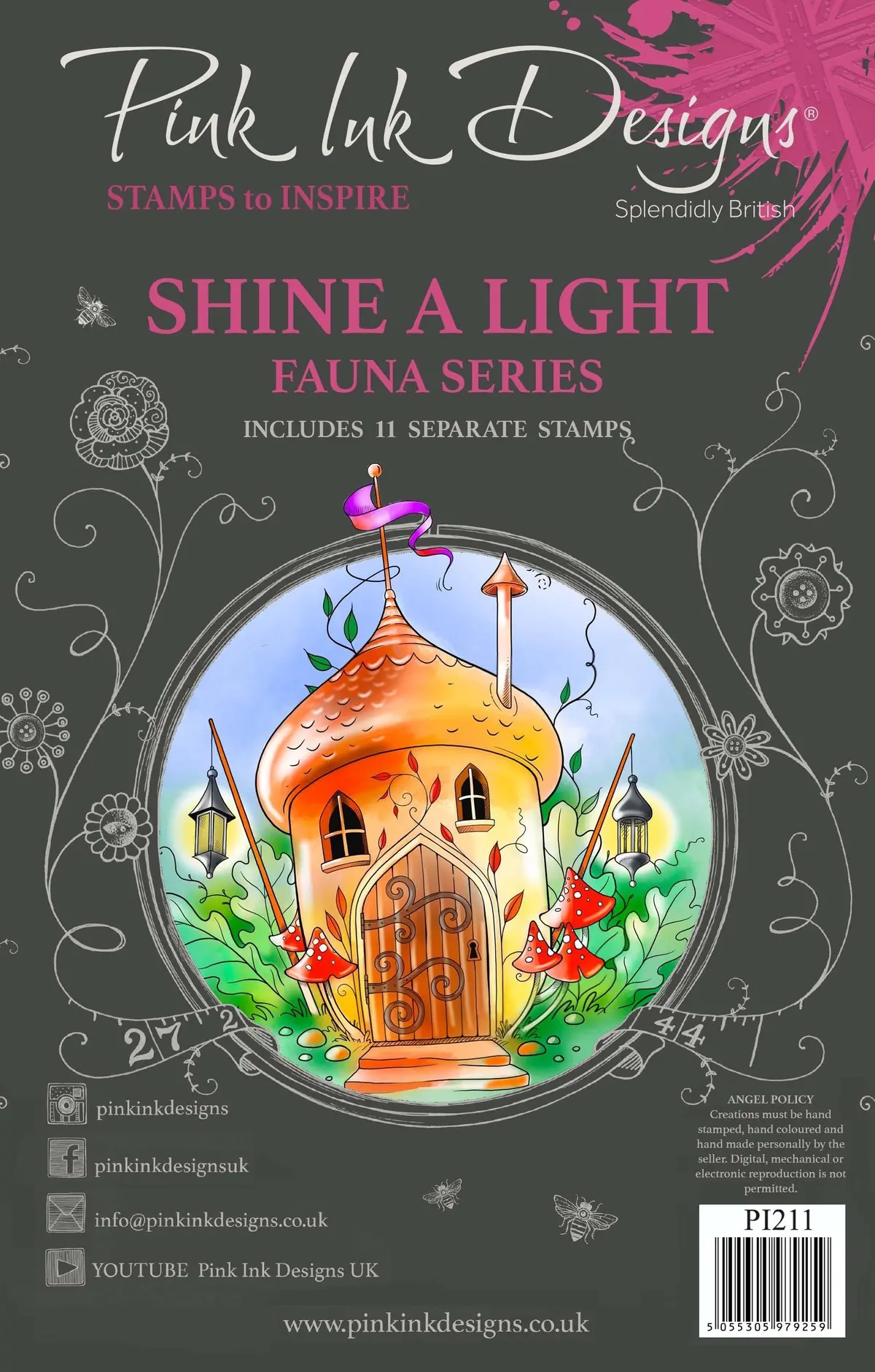 Pink Ink Designs Shine A Light 6 In X 8 In Clear Stamp Set 1