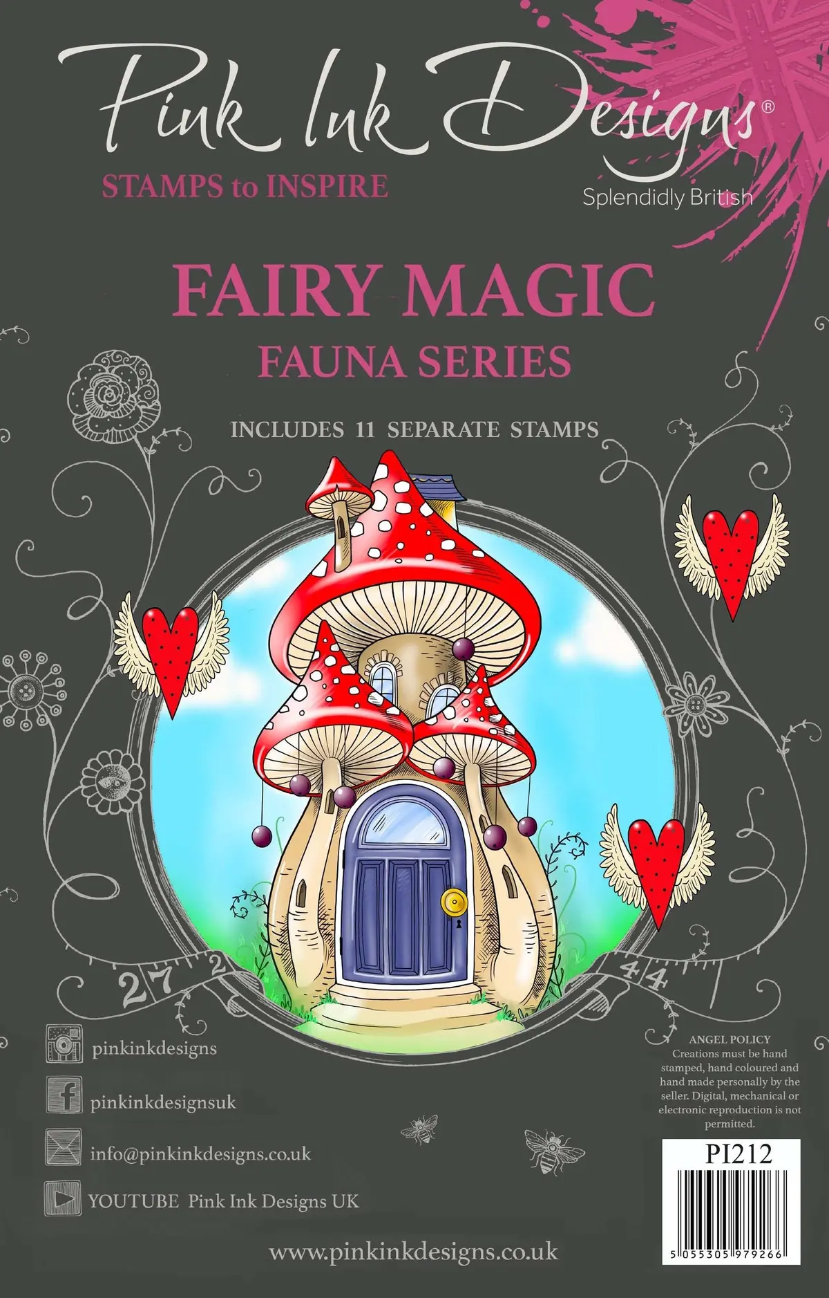 Pink Ink Designs Fairy Magic 6 In X 8 In Clear Stamp Set 1