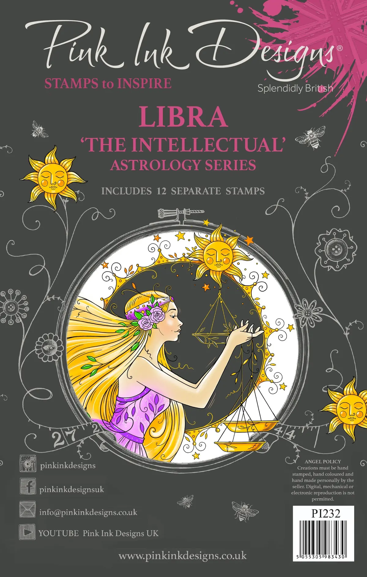 Pink Ink Designs Libra 6 In X 8 In Clear Stamp Set 1