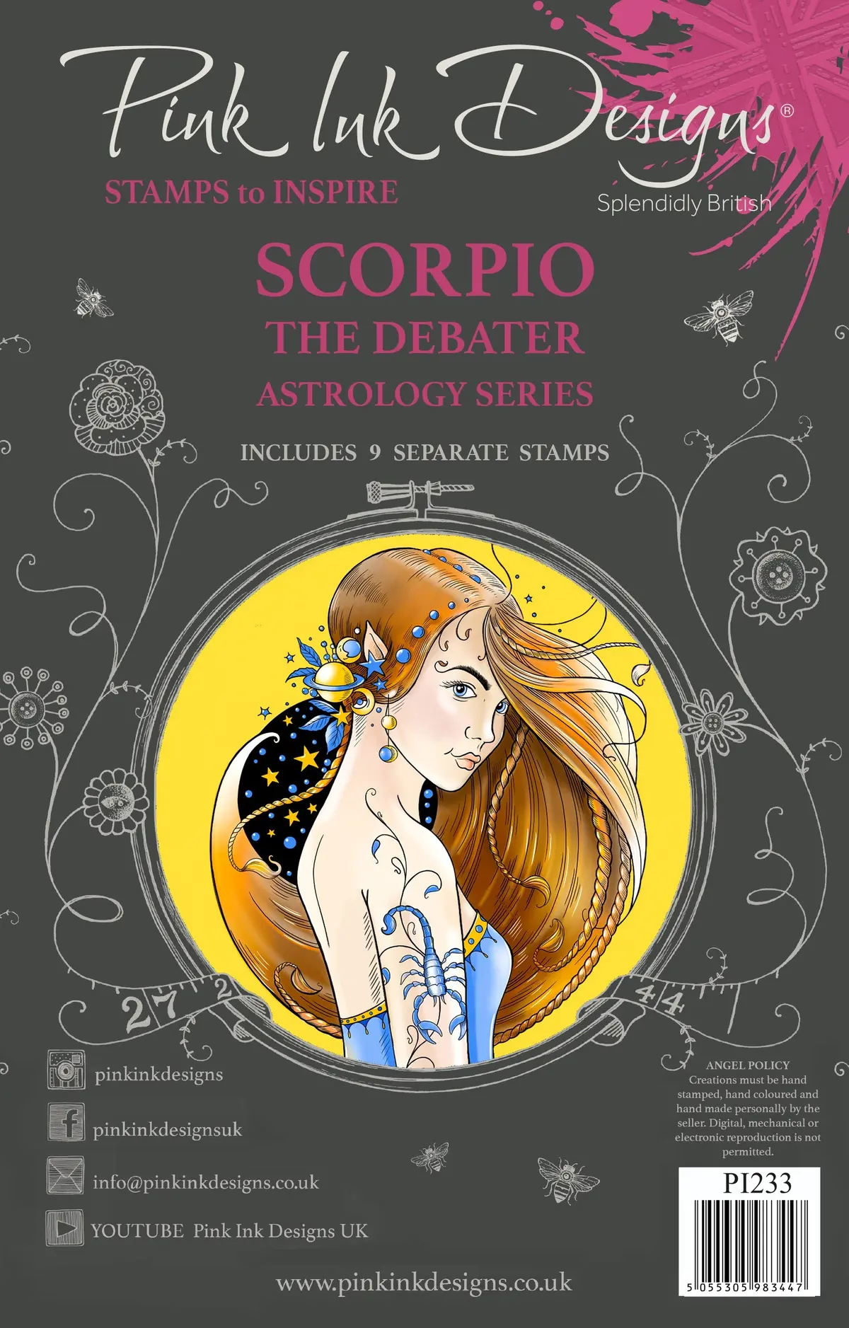 Pink Ink Designs Scorpio 6 In X 8 In Clear Stamp Set 1