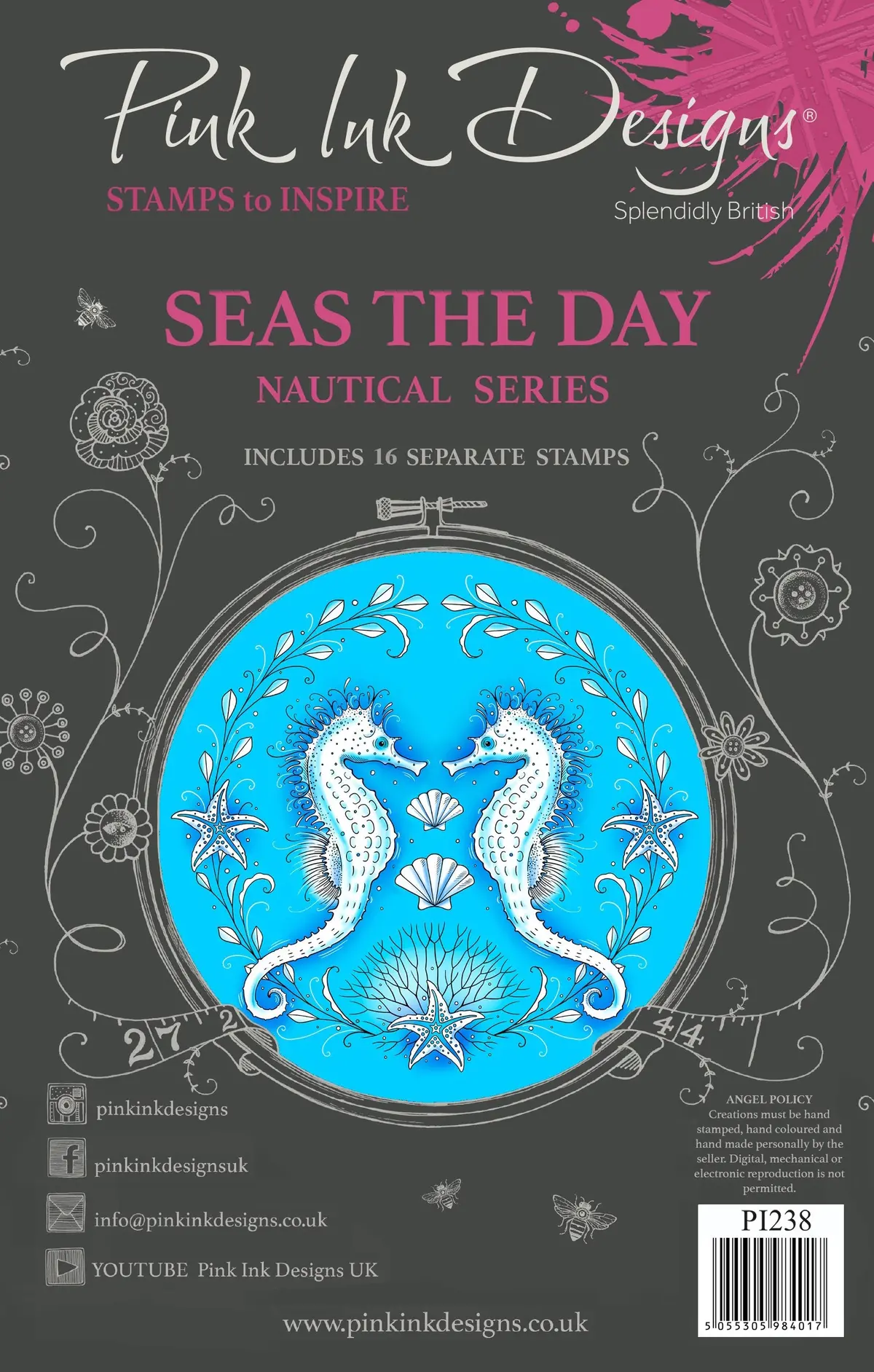 Pink Ink Designs Seas The Day 6 In X 8 In Clear Stamp Set 1