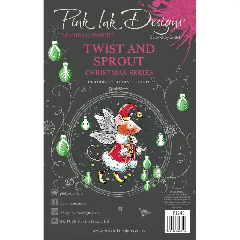 Pink Ink Designs Twist & Sprout 6 In X 8 In Clear Stamp Set 1