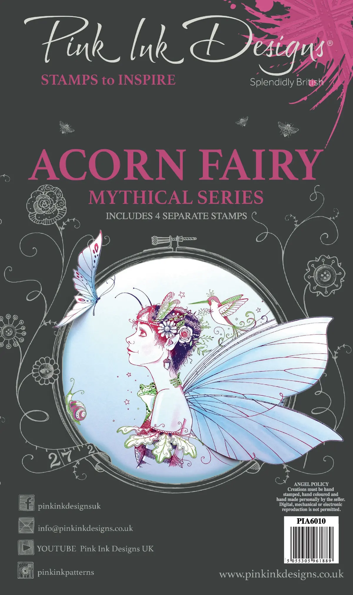 Pink Ink Designs Acorn Fairy A6 Clear Stamp Set 1