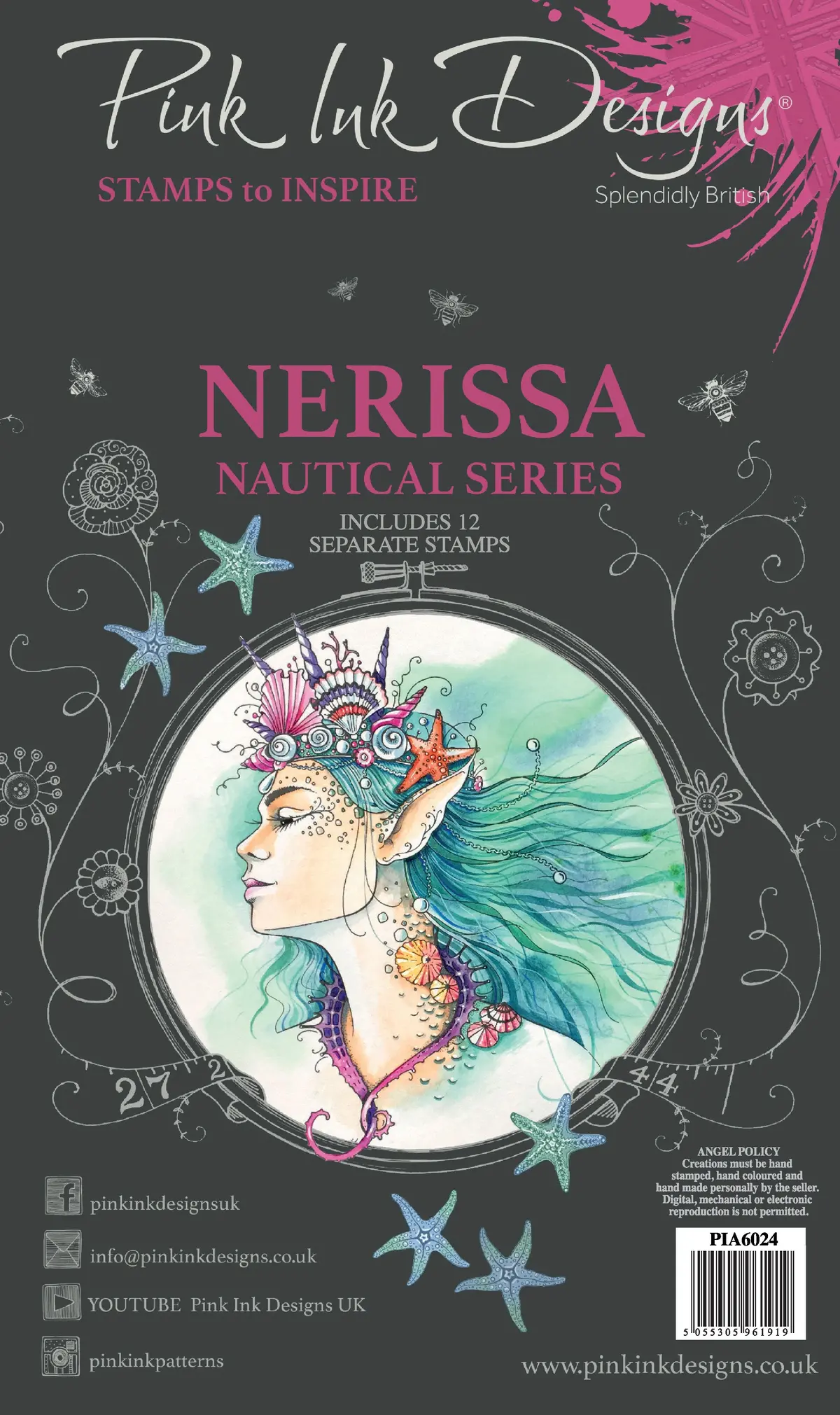 Pink Ink Designs Nerissa A6 Clear Stamp Set 1