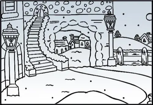 Embossing Folders - Snowy Stairs And Bow 1