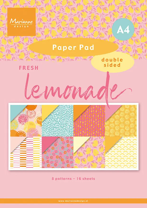 Marianne Design A4 Paper Pad - Fresh Lemonade 1