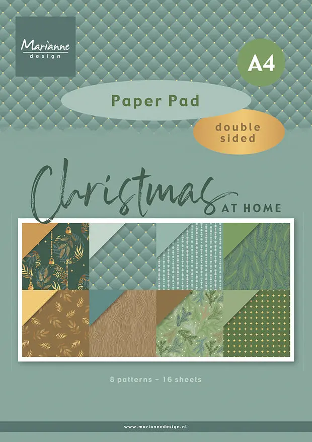 Marianne Design A4 Paper Pad - Christmas At Home 1