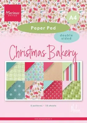 Marianne Design A4 Paper Pad - Christmas Bakery By Marleen 1