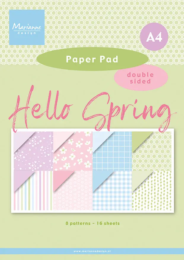 Marianne Design A4 Paper Pad - Hello Spring 1