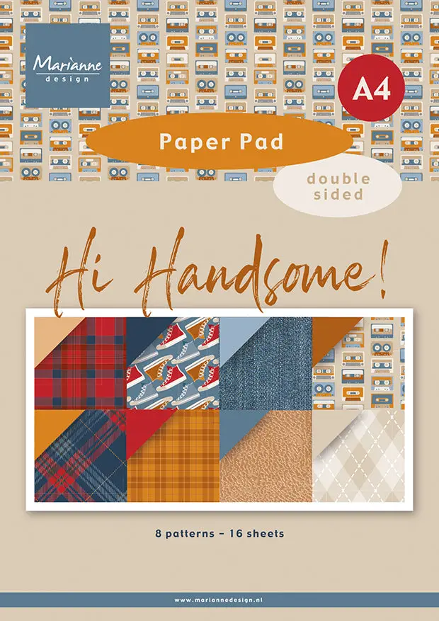 Marianne Design A4 Paper Pad - Hi Handsome! 1