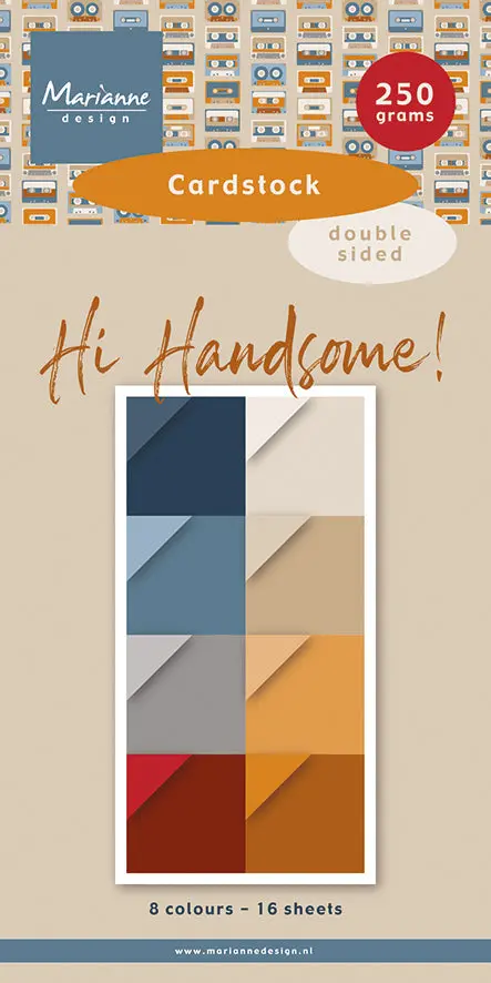 Marianne Design 6X12 Cardstock - Hi Handsome! 1