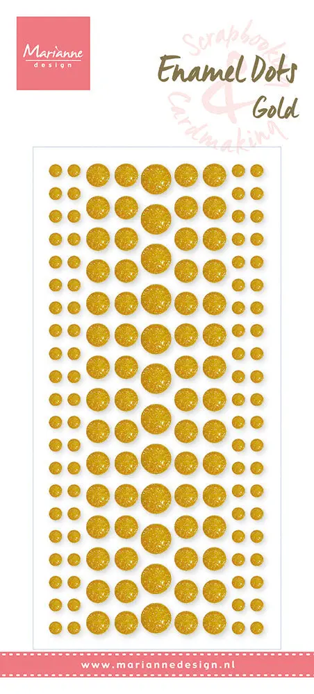 Marianne Design Enamel Dots - Gold Glitter 1